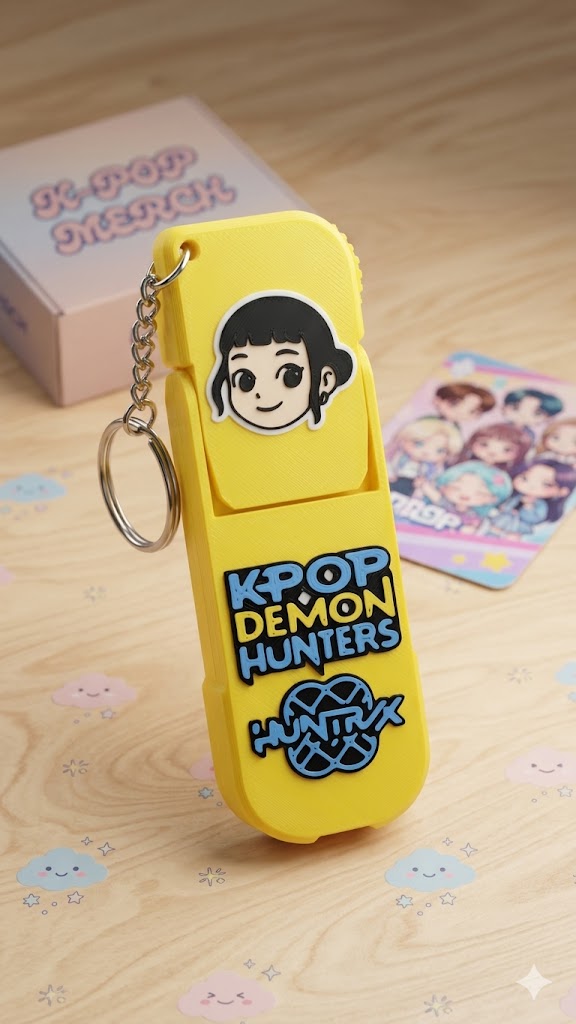 LLavero K-POP Demon Hunters soporte celular 5