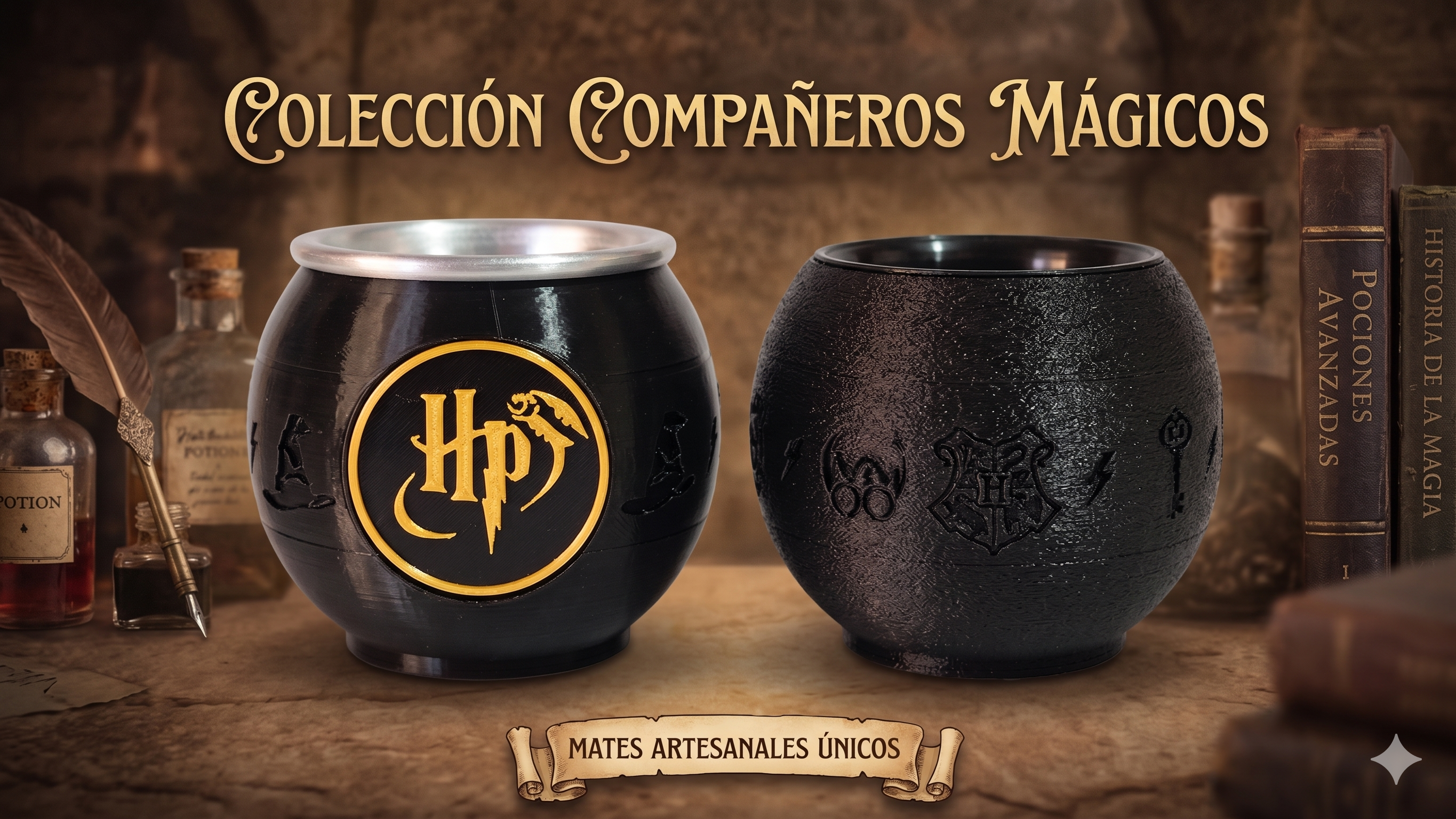 Mate Harry Potter⚡ La magia de empezar el día con tu dosis de poción diaria 🦅🦁🐍🦡