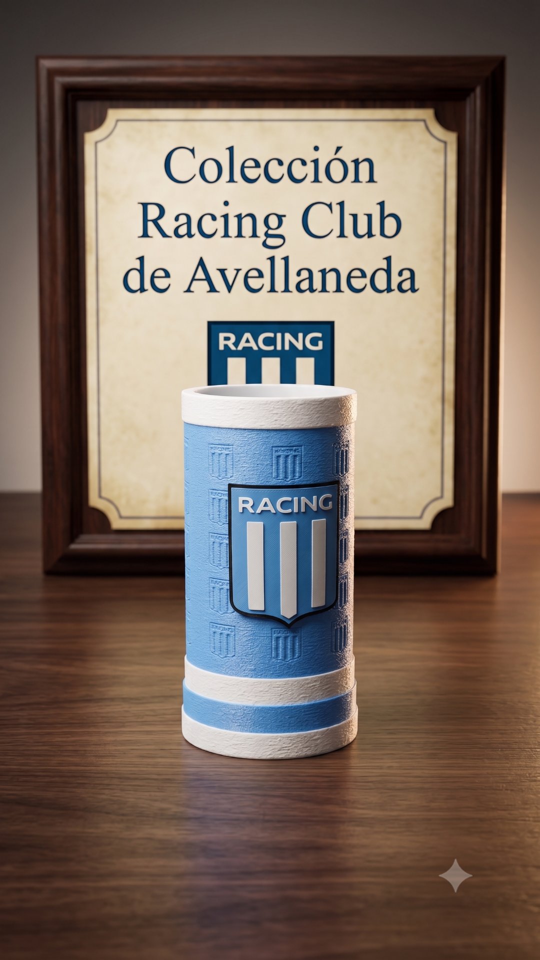 Porta Latas RACING DE AVELLANEDA 🏆 ¡Tu pasión en cada detalle! 🔴⚪ 2