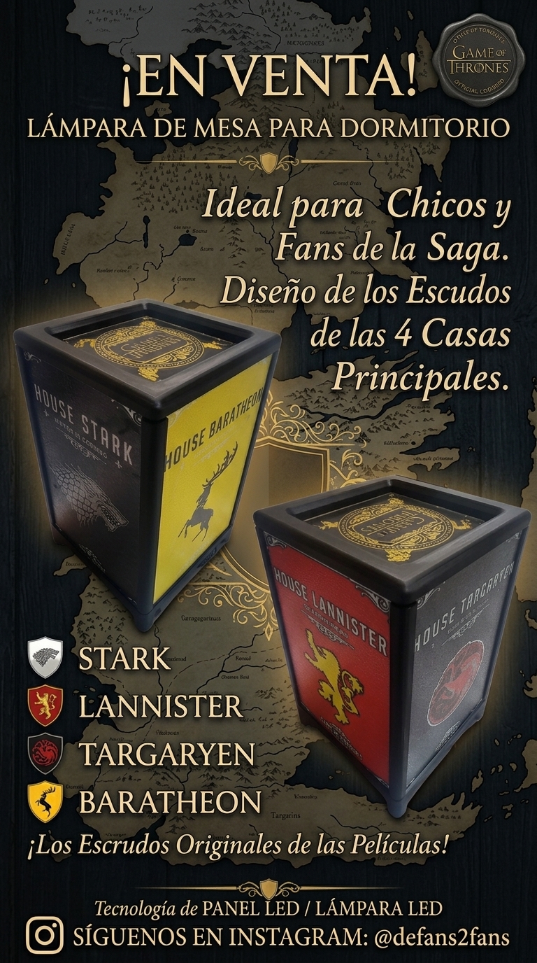 ¡Winter is coming... pero a tu habitación le sobra luz! ❄️🐉🐺
