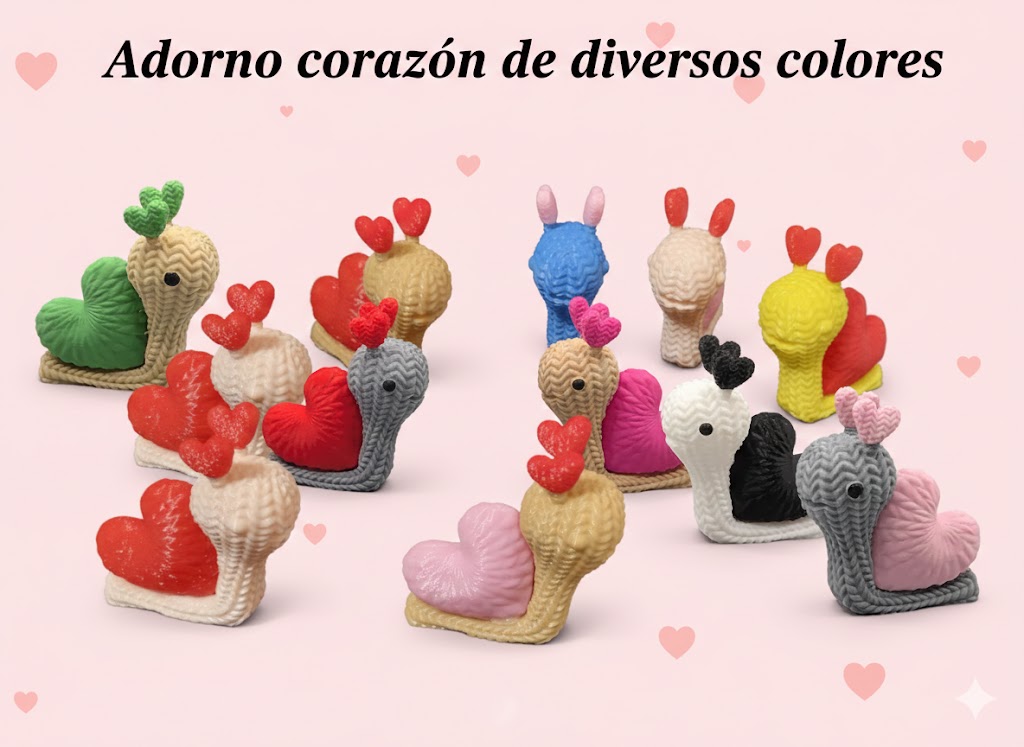 Caracolitos "Tejidos" en 3D: El detalle más tierno para ir despacito pero seguro.