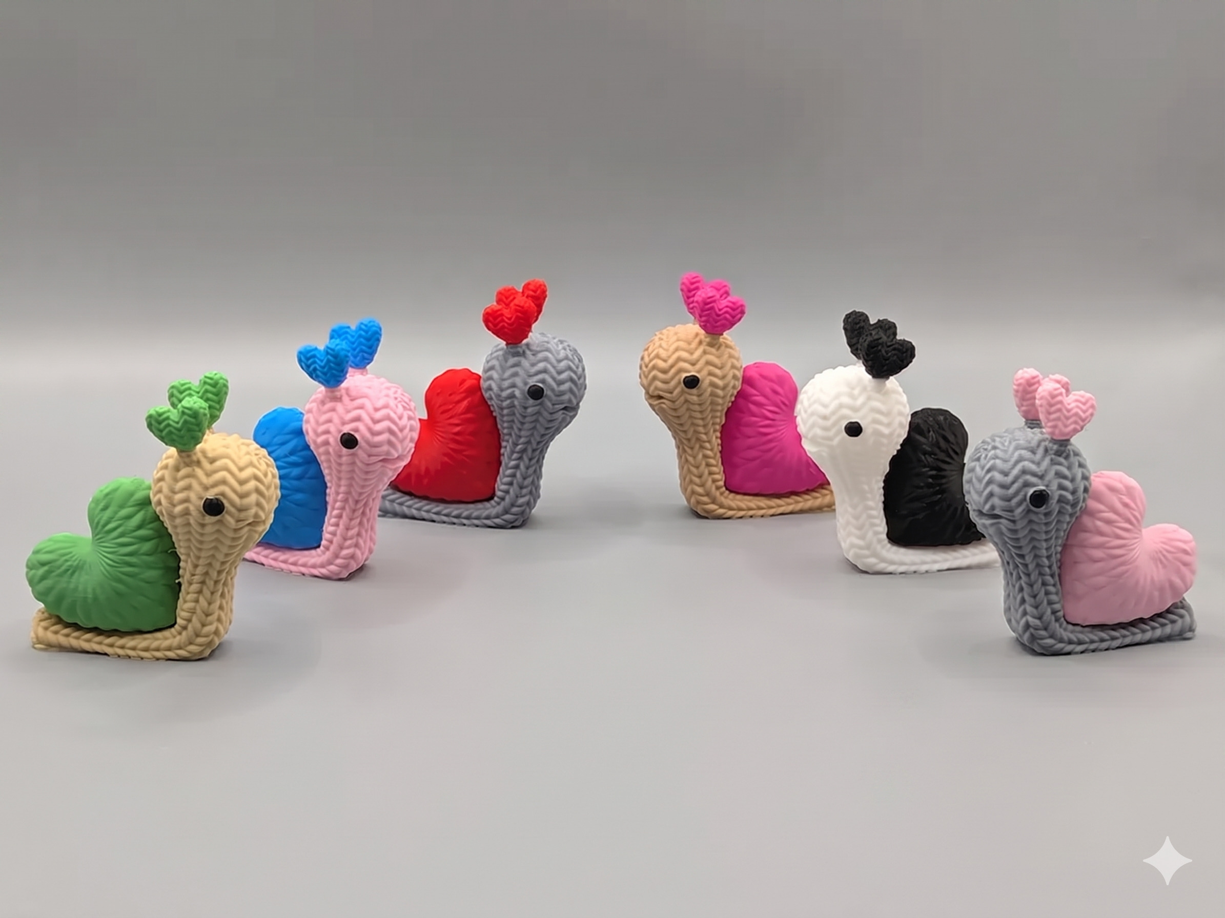 Caracolitos "Tejidos" en 3D: El detalle más tierno para ir despacito pero seguro. 2